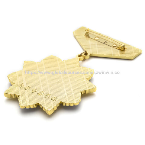 Médaille de sport personnalisée en métal 3D en alliage de zinc vierge et or pour marathon, vente en gros