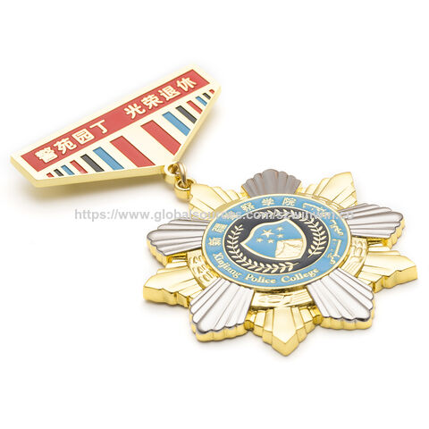 Médaille de sport personnalisée en métal 3D en alliage de zinc vierge et or pour marathon, vente en gros