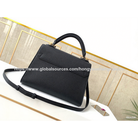 Bolso al por mayor de cuero vacuno negro clásico con correa desmontable para transporte versátil y viajes diarios - Bolsos de lujo