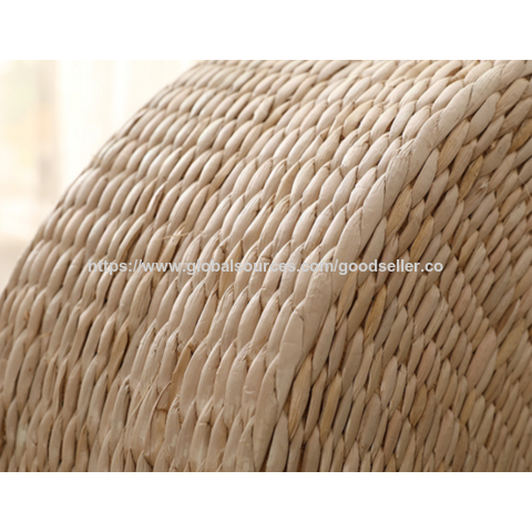 Coussin de tatami en paille, assise confortable, protection environnementale naturelle, ne s'affaisse pas en position assise prolongée