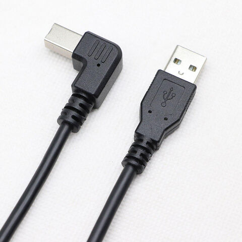 Kostenloses Muster Benutzerdefiniertes USB 2.0 A Stecker auf abgewinkelten USB 2.0 B Stecker Druckerkabel