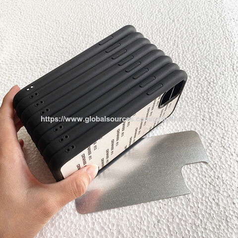 جراب هاتف بلوحة ألومنيوم للطباعة الحرارية لسلسلة هواتف iPhone 11 و 12 و 13 و 17، غطاء بحافة TPU غير لامعة لنقل الصور بنفسك