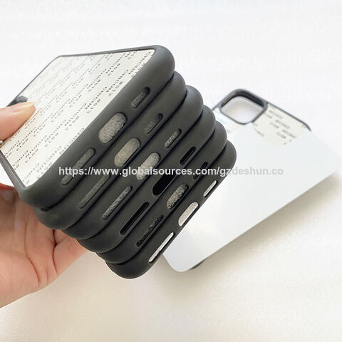 جراب هاتف بلوحة ألومنيوم للطباعة الحرارية لسلسلة هواتف iPhone 11 و 12 و 13 و 17، غطاء بحافة TPU غير لامعة لنقل الصور بنفسك