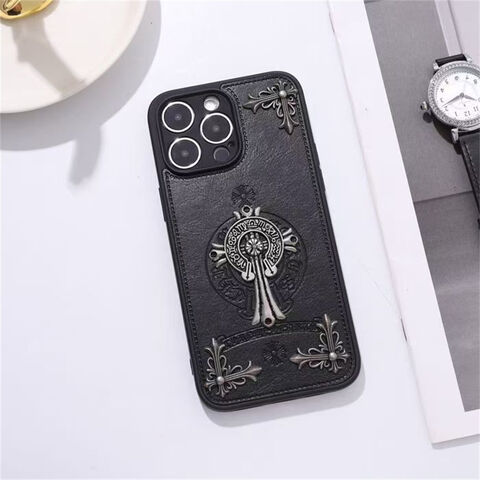 Étui de téléphone en cuir véritable, étui de téléphone en cuir personnalisé pour iPhone 16, étui de téléphone personnalisé en cuir