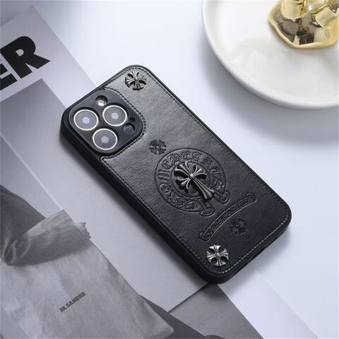Étui de téléphone en cuir véritable, étui de téléphone en cuir personnalisé pour iPhone 16, étui de téléphone personnalisé en cuir