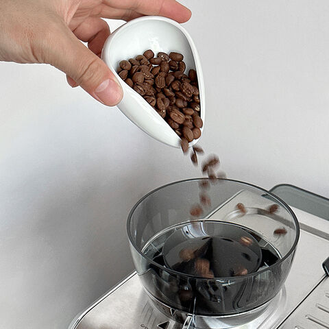 Bandeja de pesaje para granos de café, medidor de nogal, bandeja de pesaje para café, taza medidora, bandeja de distribución en forma de barco para el hogar del proveedor