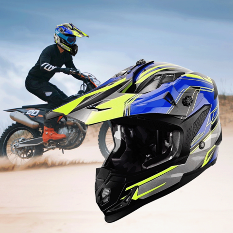 ECE Großhandel Fabrik Custom Antibeschlaggläser Blue Tooth Casco De Motocicleta Motorrad Off Road Motocross Motorradhelm
