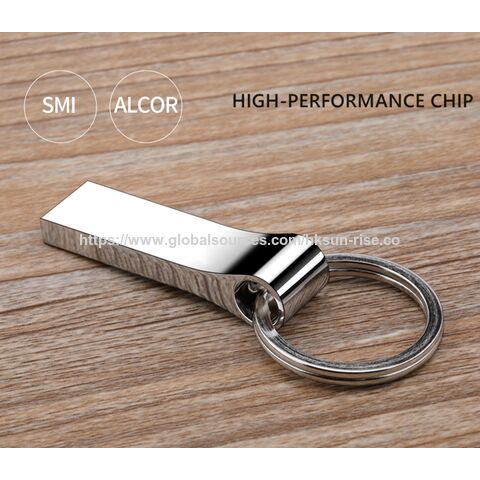 Hochwertiger USB 3.0 Metall-Flash-Drive 8/16/32GB Wasserdichter USB-Stick 64GB 128GB Speichersticks mit Schlüsselring