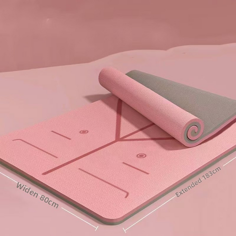 5 mm dicke, rutschfeste, wasserdichte, umweltfreundliche Gymnastik-Pilates-Yogamatte aus schwarzem TPE-Naturkautschuk