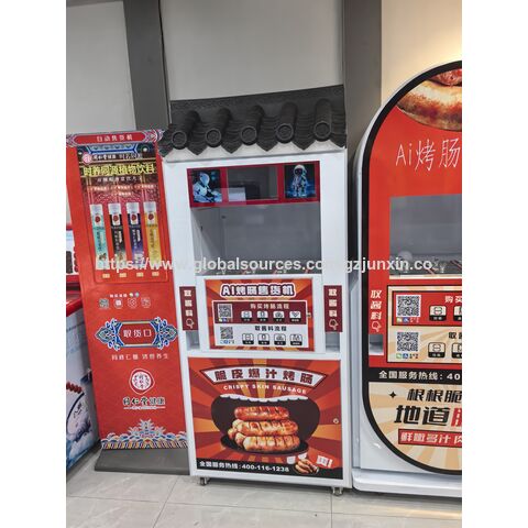 Kiosque à Saucisses Chaudes 24h/24, 7j/7 avec Paiement Sans Contact & Contrôle SmartTemp pour Stations de Métro