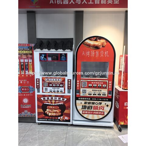 Kiosque à Saucisses en Libre-Service 24/7 avec Options de Paiement Multiples et Alerte Intelligente de Défaillance pour Stations de Métro à Forte Affluence