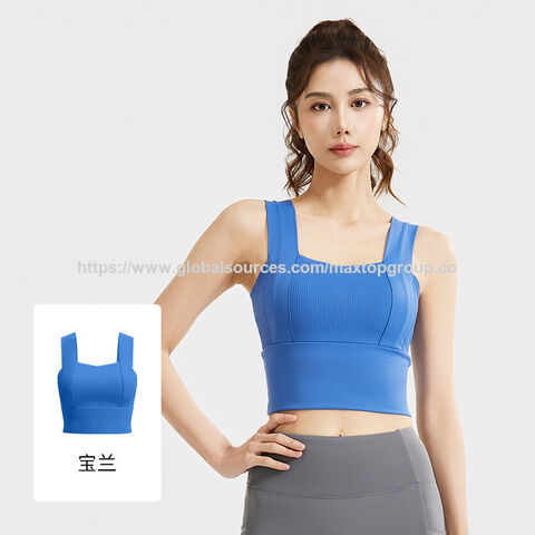 Soutien-gorge de sport rembourré push-up pour femmes, compression, idéal pour la course, soutien-gorge d'entraînement, maintien total, soutien-gorge de yoga de sport