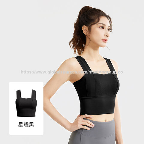 Soutien-gorge de sport rembourré push-up pour femmes, compression, idéal pour la course, soutien-gorge d'entraînement, maintien total, soutien-gorge de yoga de sport
