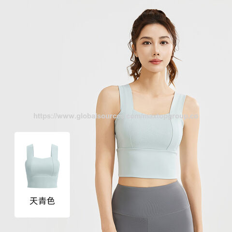 Soutien-gorge de sport rembourré push-up pour femmes, compression, idéal pour la course, soutien-gorge d'entraînement, maintien total, soutien-gorge de yoga de sport