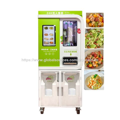 Touchscreen-Salat-Bento-Automat mit QR-Code-Zahlung & Stromausfallschutz für Geschäftsgebäude