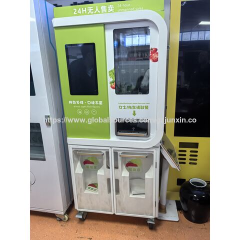 Touchscreen-Salat-Bento-Automat mit QR-Code-Zahlung & Stromausfallschutz für Geschäftsgebäude