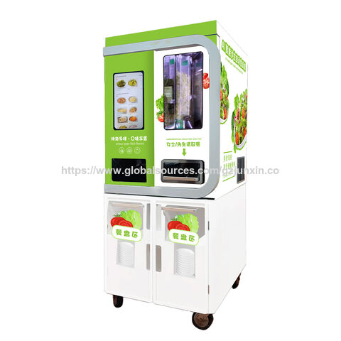 Touchscreen-Salat-Bento-Automat mit QR-Code-Zahlung & Stromausfallschutz für Geschäftsgebäude