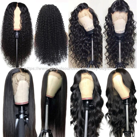 Lace front wigs lace human hair wig for women with long hair in the middle, small curls and long curls