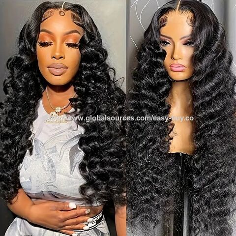 Lace front wigs lace human hair wig for women with long hair in the middle, small curls and long curls