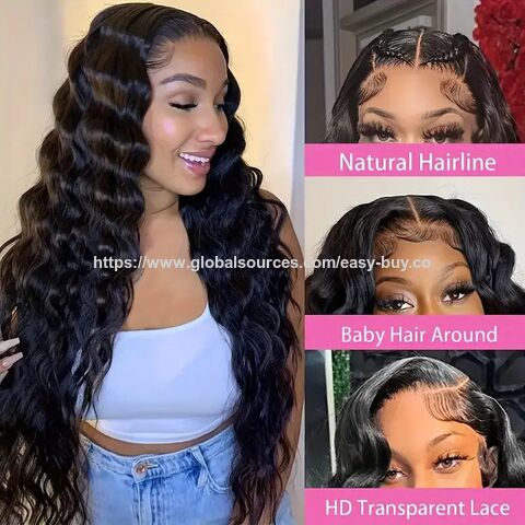 Lace front wigs lace human hair wig for women with long hair in the middle, small curls and long curls