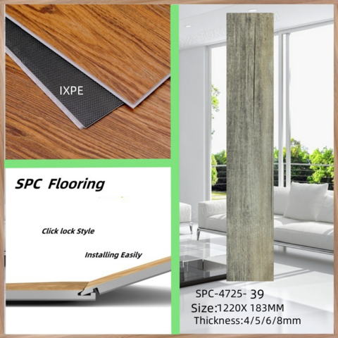 Indoor Holzmaserung Rigid Core Kunststoff Click Lock LVT Vinyl PVC SPC Bodenbelag