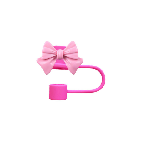 Cubierta de Pajita de Silicona para Vaso Stanley de Estilo Moderno con Diseño de Mariposa Rosa, Accesorio de Bar Ecológico a Prueba de Polvo