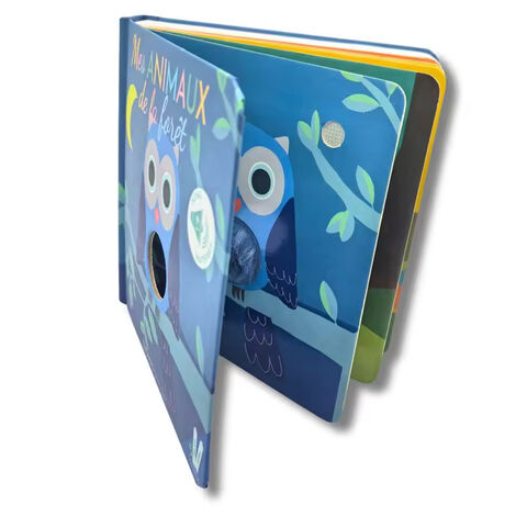 Nuevos diseños creativos de libros de cartón duro a color para niños, impresión de libros de sonido bajo demanda