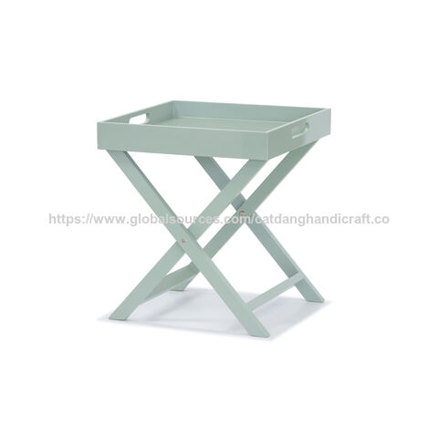 Mesa de Bandeja Dobrável com Preço de Fábrica do Vietname, Mesa de Bandeja de Lacagem Personalizável, Mesas de Centro Compactas