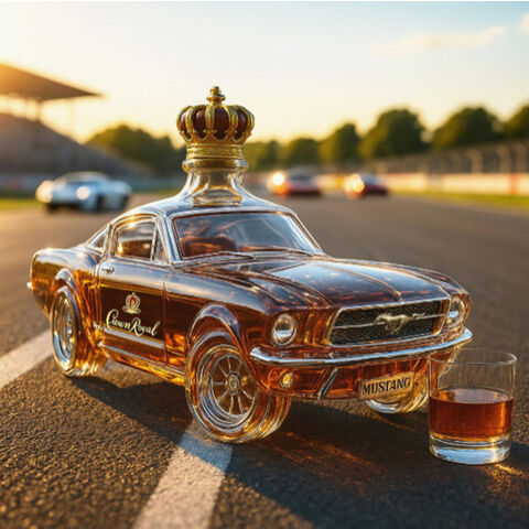 Bouteille de whisky en gros en forme de voiture jouet, récipient décoratif unique fait à la main pour le stockage d'alcool, idéal pour bar à la maison, fête ou cadeau