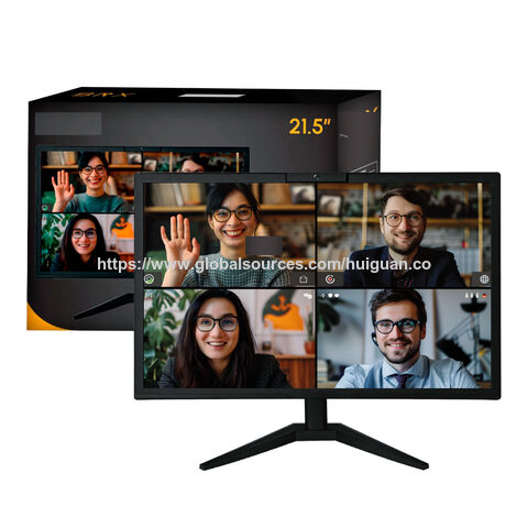 Monitor LED de 20 pulgadas, 75 Hz, para PC, modelo nuevo y barato, para oficina o gaming, color blanco y negro, pantalla plana, SKD CBU SLIM