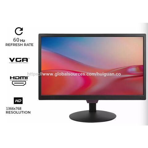 Monitor LED de 20 pulgadas, 75 Hz, para PC, modelo nuevo y barato, para oficina o gaming, color blanco y negro, pantalla plana, SKD CBU SLIM