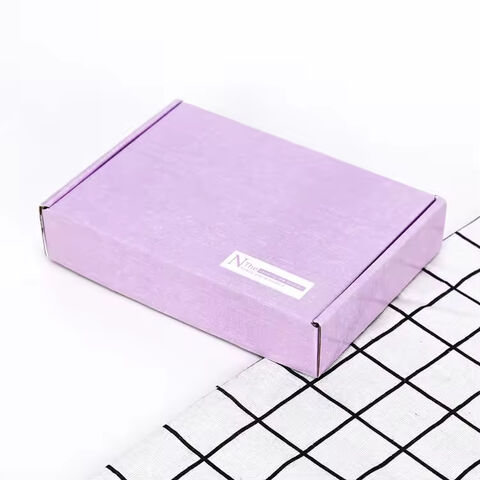 Fabricante de Cajas de Cartón Corrugado Moradas para Envíos con Logotipo Personalizado, Cajas de Papel Duraderas para Embalaje de Ropa