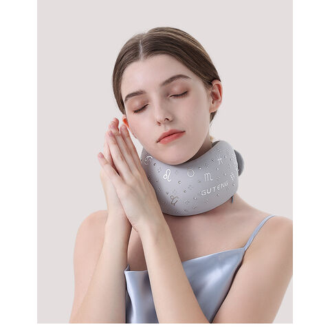 Almofada de Viagem Ortopédica de Espuma Viscoelástica para Pescoço - Suporte Cervical Essencial para Viagens de Avião e Voos Longos