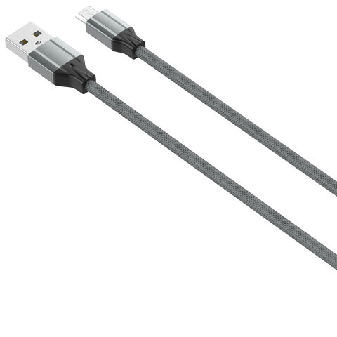 Cable USB LDNIO de 2 metros, carga rápida, cable USB trenzado de nailon LS441 micro lightning tipo C de 1/2 m - Cable de datos para transferencia al por mayor