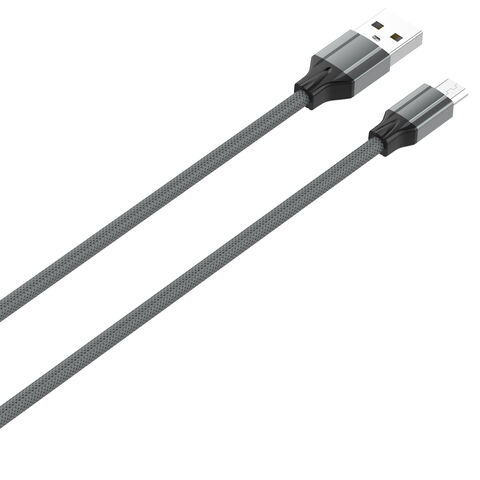 Cable USB LDNIO de 2 metros, carga rápida, cable USB trenzado de nailon LS441 micro lightning tipo C de 1/2 m - Cable de datos para transferencia al por mayor