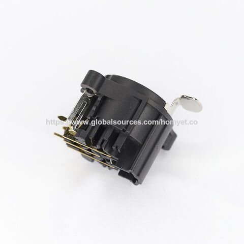 Embase XLR 3 broches avec insertion horizontale à 90 degrés et éclats, interface plaquée or pour équipement audio de scène