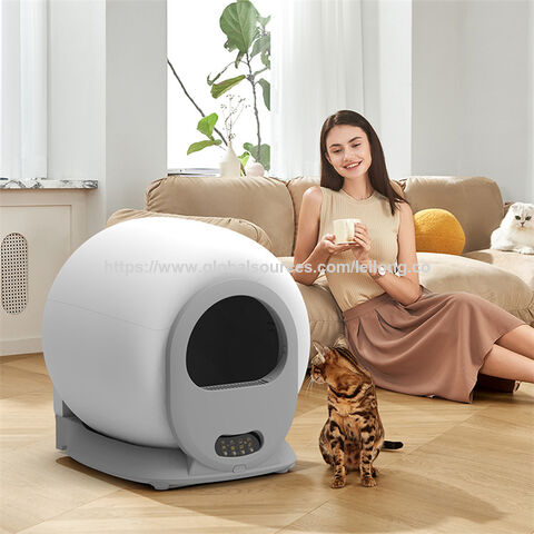 Toilettes Électriques pour Animaux de Compagnie 65L Auto-nettoyantes Toilettes Automatiques Intelligentes pour Chats Boîte à Litière Automatique Intelligente pour Chats Ventes Chaudes