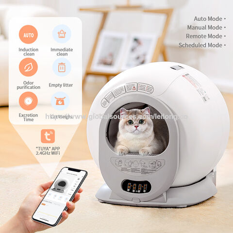 Toilettes Électriques pour Animaux de Compagnie 65L Auto-nettoyantes Toilettes Automatiques Intelligentes pour Chats Boîte à Litière Automatique Intelligente pour Chats Ventes Chaudes