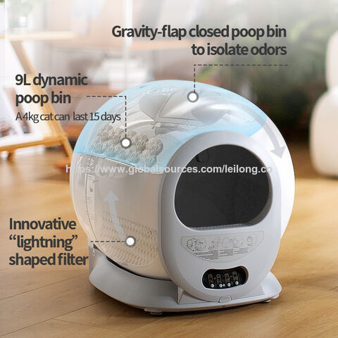 Toilettes Électriques pour Animaux de Compagnie 65L Auto-nettoyantes Toilettes Automatiques Intelligentes pour Chats Boîte à Litière Automatique Intelligente pour Chats Ventes Chaudes