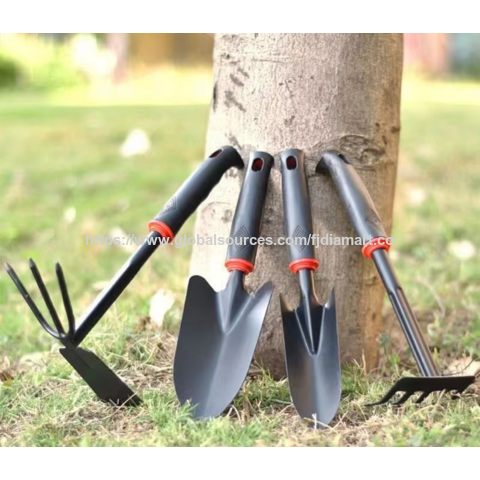 Juego de herramientas de pala de hierro de grado pequeño para jardinería, incluye rastrillo y azada para plantar flores, hortalizas, búsqueda en la playa, manual, OEM