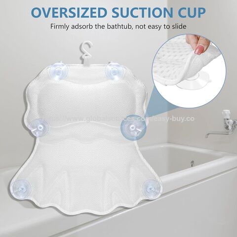 Almohada de Baño Lavable a Máquina, Almohada de Bañera de Malla 3D, Almohada de Bañera con Forma de Mariposa, Almohada con Ventosas