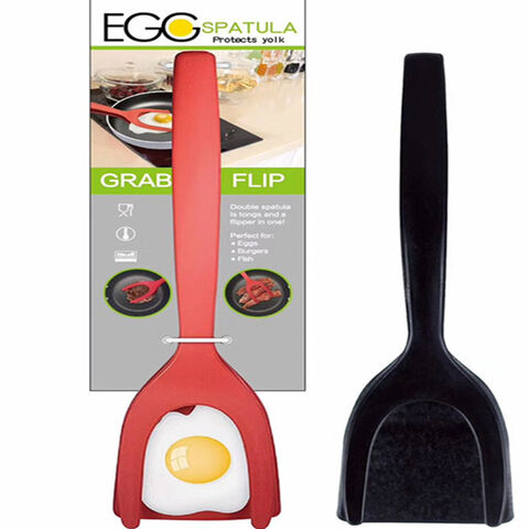Espátulas volteadoras de huevos, pasteles y pizzas - Utensilios de silicona antiadherente de grado alimenticio para panqueques