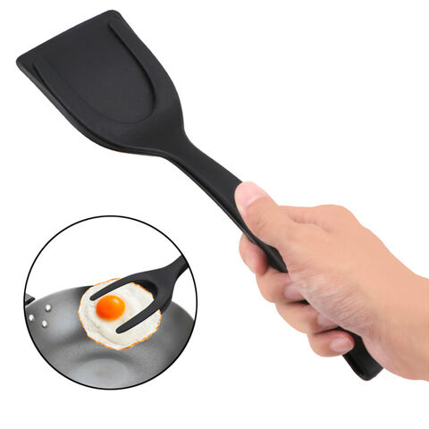 Espátulas volteadoras de huevos, pasteles y pizzas - Utensilios de silicona antiadherente de grado alimenticio para panqueques