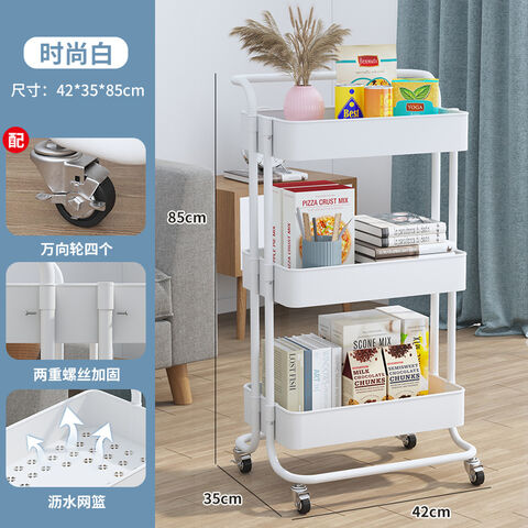Mehrschichtiger, kleiner Wagen für Küche, mobile Babyprodukte, Aufbewahrungsregal für Neugeborene, Snack-Aufbewahrungsregal