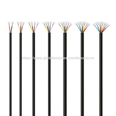 Câble blindé multiconducteur RVVP 2/4/6/8/10 conducteurs Câble électrique de commande de signal RVVP Câble blindé Câble flexible Câble et fil RVV