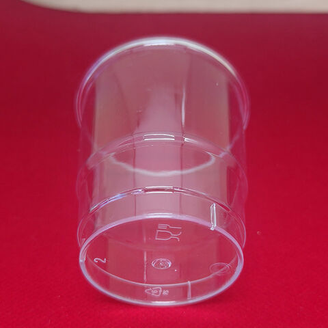 Vasos de plástico duro PS desechables OEM al por mayor, vasos pequeños transparentes reutilizables