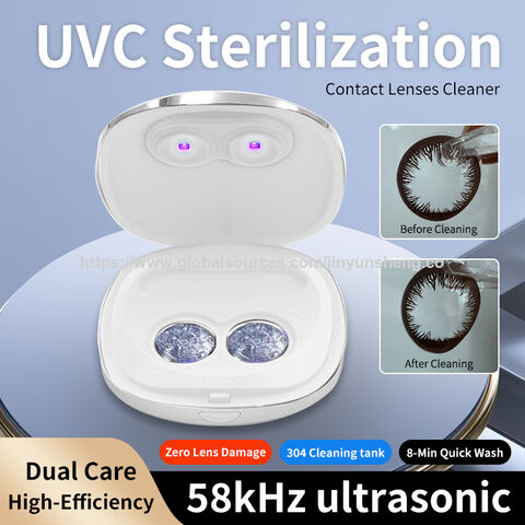 Dispositif Portable Automatique de Nettoyage et de Stérilisation : Nettoyeur de Lentilles de Contact Compact avec Nettoyage en Profondeur à Double Action