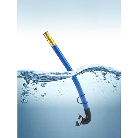Juego de esnórquel semi-seco azul naranja de regulación libre, máscara de buceo antivaho, gafas de natación para niños, tubos de buceo