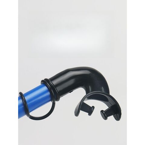 Juego de esnórquel semi-seco azul naranja de regulación libre, máscara de buceo antivaho, gafas de natación para niños, tubos de buceo