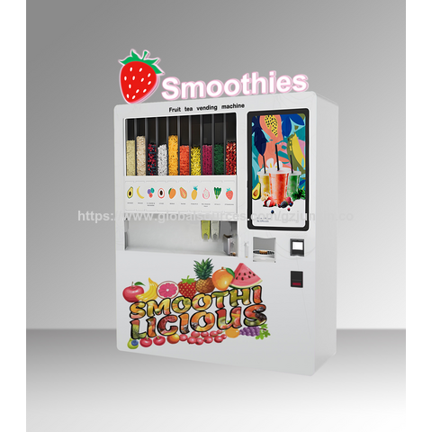 Eco-friendly Commercial Smoothie Vending Machine Automatic One-Click Cleaning Multifunction Stainless Steel 304 Grade